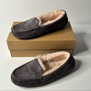 UGG Ansley Gray Suede Slippers Size 10